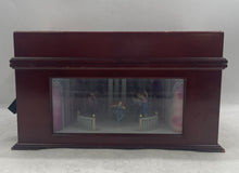 Load image into Gallery viewer, Vintage Brown Mr. Christmas Animated Ballroom Dancers Wooden Music Box Untested

