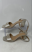 Load image into Gallery viewer, Antonio Melani Womens Silver Leather Open Toe Ankle Strap Sandals Size 8M
