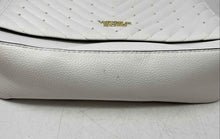 Load image into Gallery viewer, Victoria's Secret Womens Bond Street White Faux Leather Studded Shoulder Purse
