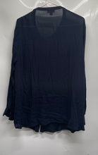 Load image into Gallery viewer, Vince Camuto Womens Blue Long Sleeve Button Front Blouse Top Size 2X
