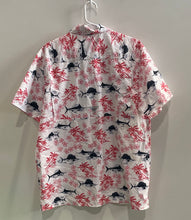 Load image into Gallery viewer, Columbia Mens PFG Omni-Shade White Red Black Fishing Button-Up Shirt Size L
