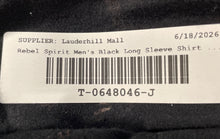 Load image into Gallery viewer, Rebel Spirit Mens Black Long Sleeve Crew Neck Graphic Pullover T-Shirt Size M
