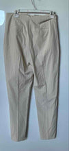 Load image into Gallery viewer, Basement Womens Beige Pinstripe Flat Front Pockets Regular Fit Dress Pants Sz 10

