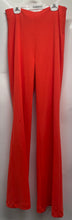 Load image into Gallery viewer, Fashion Nova Womens Orange Flared Leg Back Zip Trouser Pants Size Small
