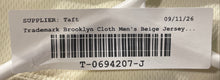 Load image into Gallery viewer, Trademark Brooklyn Cloth Mens Beige Short Sleeve Baseball Jersey Size L
