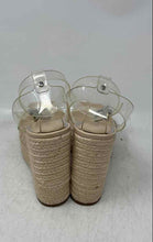 Load image into Gallery viewer, Gianni Bini Womens Clear Rattan Open Toe High Wedge Espadrille Sandals Size 6M

