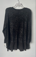 Load image into Gallery viewer, Style &amp; Co. Womens Black Printed Long Sleeve Ruffle Hem Tunic Top Size XL w/ Tag
