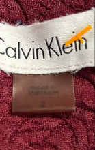 Load image into Gallery viewer, Calvin Klein Womens Cherry Red Textured Floral Design Sheath Dress Size 2
