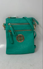Load image into Gallery viewer, JCH Collection Los Angeles Womens Mint Teal Multi-Zipper Crossbody Bag With Tags

