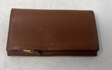 Load image into Gallery viewer, Lauren Ralph Lauren Womens Brown Textured Leather Foldable Clutch Wallet
