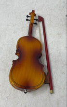 Load image into Gallery viewer, Brown Black Solid Musical Instrument Wooden Miniature Violin With Hard Case
