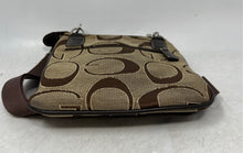 Load image into Gallery viewer, Coach Womens Brown Signature Print Adjustable Strap Inner Pocket Crossbody Bag
