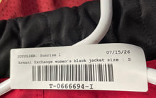 Load image into Gallery viewer, Armani Exchange Womens Black Long Sleeve Full-Zip Quilted Jacket Size Small
