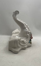 Load image into Gallery viewer, Lot Of 2 Pcs White Floral Porcelain Home Decoration Wall Shelf And Candle Holder
