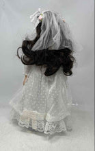 Load image into Gallery viewer, White Dress Black Hair Limited Edition Porcelain Collectible Doll
