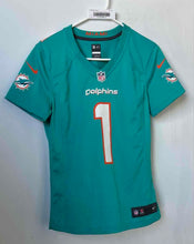 Load image into Gallery viewer, Nike Kids Aqua Miami Dolphins Tua Tagovailoa #1 NFL Jersey Size Small
