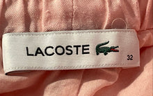 Load image into Gallery viewer, Lacoste Womens Pink Elastic Waistband Drawstring Bermuda Shorts Size 32
