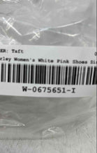 Load image into Gallery viewer, Hurley Girls White Pink Round Toe Hook And Loop Mid Top Sneakers Shoes Size 2
