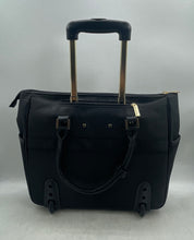 Load image into Gallery viewer, Kenneth Cole Reaction Unisex Black Wheeled Carry-On Travel Suitcase With Pouch
