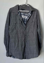 Load image into Gallery viewer, Banana Republic Mens Gray Long Sleeve Collared Button Front Dress Shirt Size L
