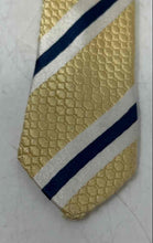 Load image into Gallery viewer, Serica Mens Yellow Striped 100% Pure Silk Classic Adjustable Designer Necktie
