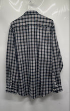 Load image into Gallery viewer, Van Heusen Mens Blue Plaid Long Sleeve Collared Button-Up Shirt Size XL
