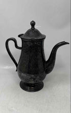 Load image into Gallery viewer, Vintage European Silver-Tone Metal Pedestal Base Teapot With Hinged Lid
