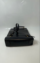 Load image into Gallery viewer, Cnoles &amp; Design Womens Black Leather Top Handle Adjustable Strap Backpack
