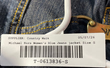 Load image into Gallery viewer, Michael Kors Womens Blue Denim Long Sleeve Button-Front Jacket Size Small
