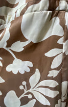 Load image into Gallery viewer, Zara Womens White Brown Floral Print Sleeveless One-Piece Jumpsuit Size Small
