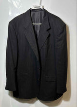 Load image into Gallery viewer, Albert Nipon Mens Dark Gray Striped Three-Button Blazer Jacket No Size
