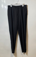 Load image into Gallery viewer, Tiglio Mens Black Regular Fit Flat Front Straight-Leg Dress Pants Size 34L
