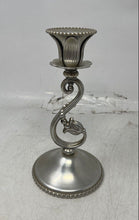 Load image into Gallery viewer, Farberware Wrought Aluminum Silver Color Tulip And Scroll Candlestick Holder
