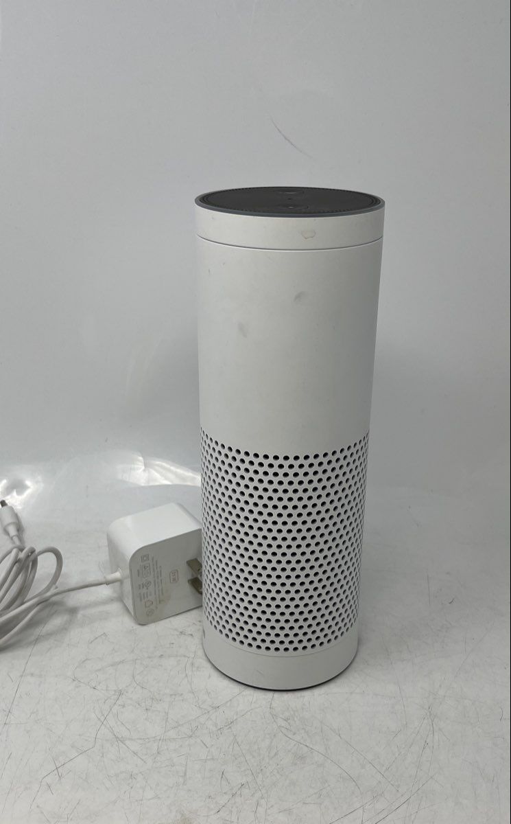 Amazon White Echo Plus 1st Gen Smart Speaker Powers On/Not Further Tested