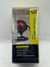 Load image into Gallery viewer, Gear Head WCF 2750 HDRED Black And Red Portable 5.0 MP USB Web Cam
