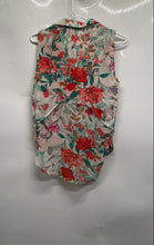 Load image into Gallery viewer, Guess Womens Multicolor Floral Print Sleeveless Button Front Blouse Top Size XS
