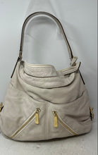 Load image into Gallery viewer, Michael Kors Womens Beige Leather Inner Pocket Zipper Medium Shoulder Bag
