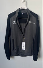 Load image into Gallery viewer, Adidas Womens Black Gray Long Sleeve Mock Neck Golf Full-Zip Jacket Sz S W/ Tag

