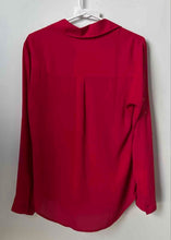 Load image into Gallery viewer, Express Womens Portofino Red Spread Collar Long Sleeve Button-Up Shirt Size M
