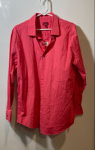 Load image into Gallery viewer, Alfani Mens Coral Long Sleeve Slim Fit Stretch Dress Shirt Size L 16-16.5 32-33

