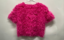 Load image into Gallery viewer, Zara Girls Hot Pink Short Sleeve Crew Neck Pullover Blouse Top Size 10
