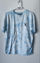 Load image into Gallery viewer, Playboy Mens Blue White Tie Dye Cotton Short Sleeve Pullover T-Shirt Size S
