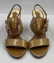 Load image into Gallery viewer, Authentic Salvatore Ferragamo Womens Lou Beige Slingback Sandals Size 7B Damaged
