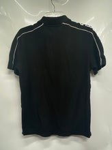 Load image into Gallery viewer, Karl Lagerfeld Womens Black White Short Sleeve Regular Fit Polo Shirt Size M
