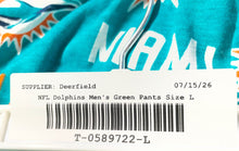 Load image into Gallery viewer, NFL Team Apparel Mens Green Miami Dolphins Pull-On Pajama Pants Size L
