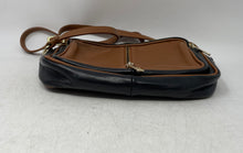 Load image into Gallery viewer, Valentina Womens Brown Leather Adjustable Strap 3 Compartment Crossbody Bag
