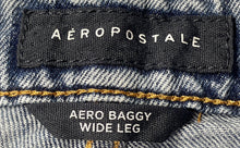 Load image into Gallery viewer, Aeropostale Womens Blue Denim Medium Wash Aero Baggy Wide-Leg Jeans Size 000R
