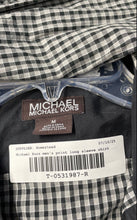 Load image into Gallery viewer, Michael Kors Mens Black White Gingham Cotton Long Sleeve Button-Up Shirt Size M
