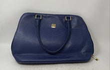 Load image into Gallery viewer, Laci Baruffi Womens Blue Studded Double Handle Satchel Purse
