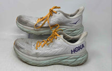 Load image into Gallery viewer, Hoka One One Womens Clifton 8 1119394 BDBW White Yellow Sneaker Shoes Size 9B
